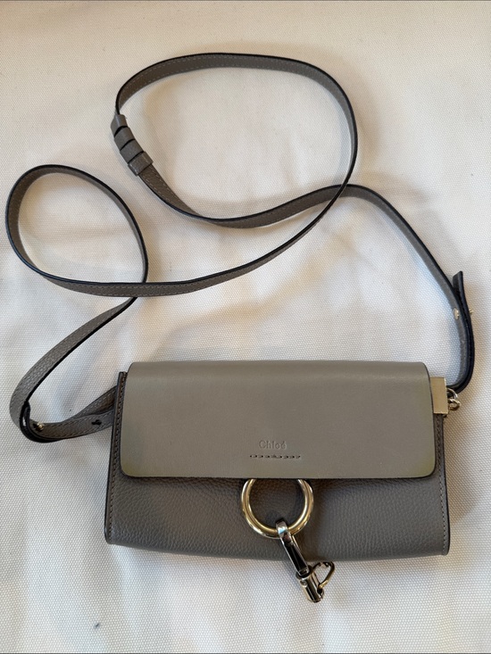 Chloe Handbags - Chloe Gray Faye Leather Crossbody Bag